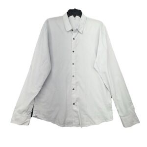 James Perse Button Up Shirt Men's Size 2 Medium 100% Cotton Gray MLC3408